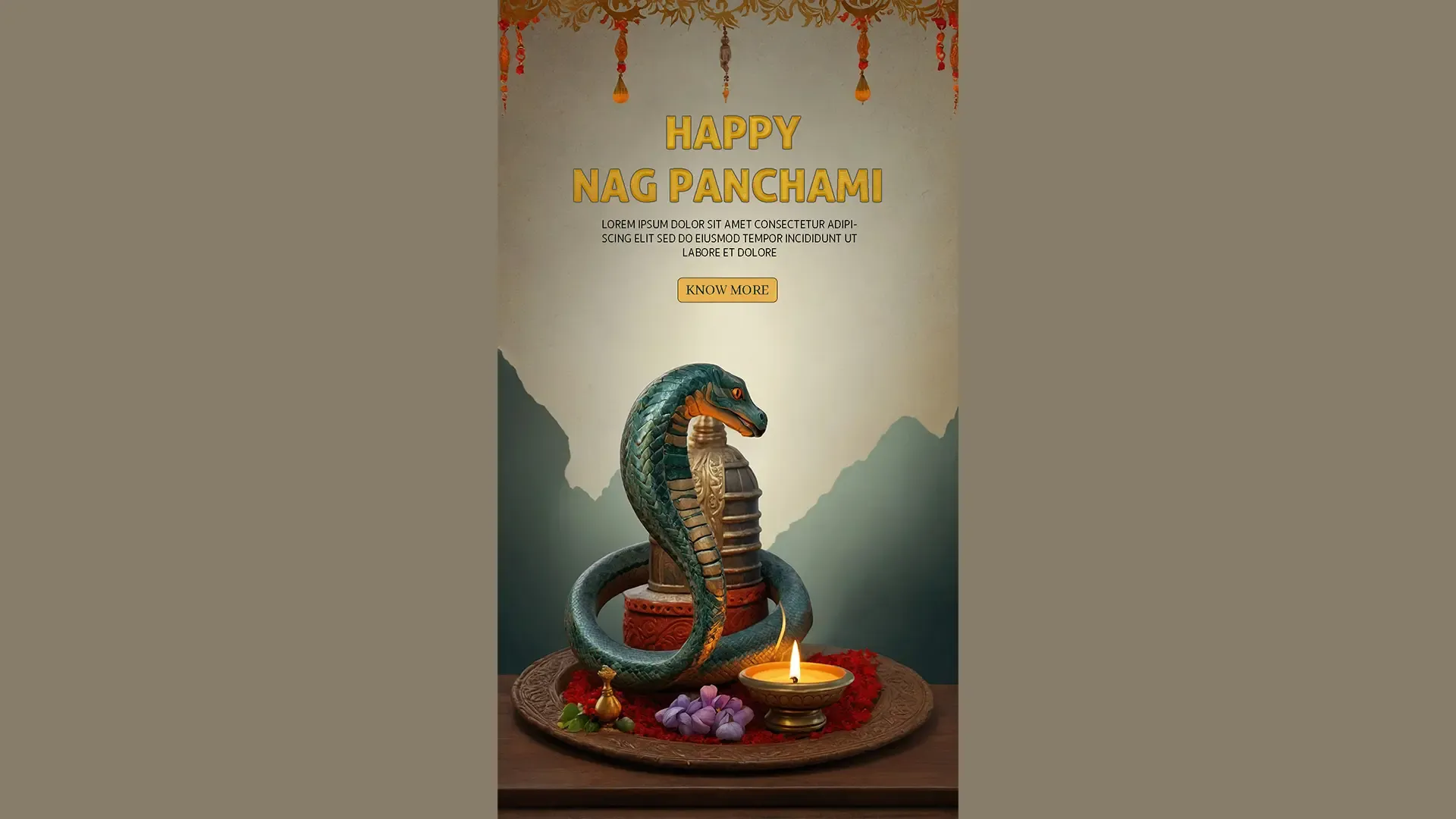 Nag Panchami Ritual Wishes Instagram Story Card